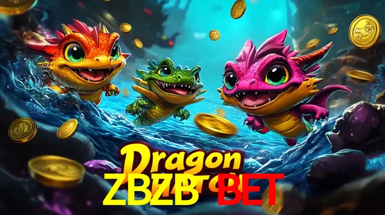 Arte promocional do jogo Dragon Hatch com três adoráveis dragões bebês nadando entre moedas de ouro, um dos slots mais divertidos para jogar no cassino ZBZB BET.