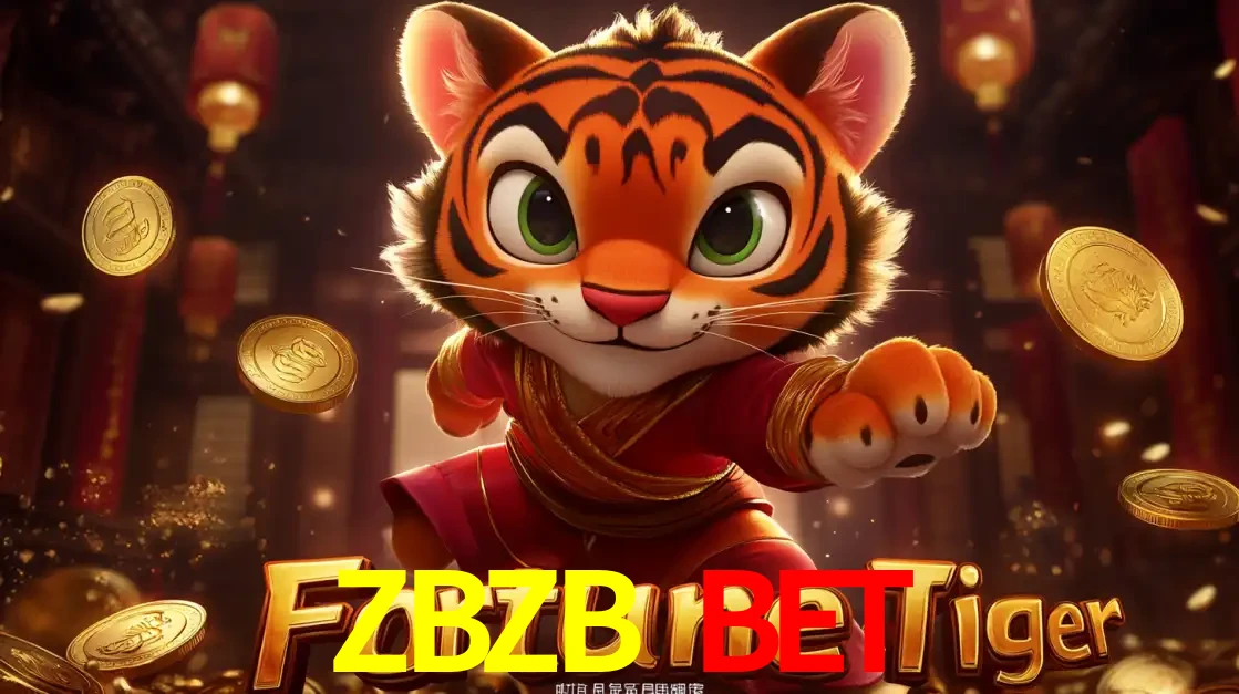O carismático mascote do jogo de slot Fortune Tiger, um tigre fofo em pose de artes marciais, pronto para trazer sorte e multiplicadores de ganhos no cassino online ZBZB BET.