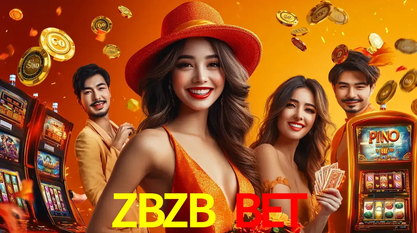 Grupo de amigos asiáticos sorrindo e se divertindo com máquinas de caça-níqueis em um ambiente festivo, celebrando suas vitórias nos jogos de cassino do ZBZB BET.