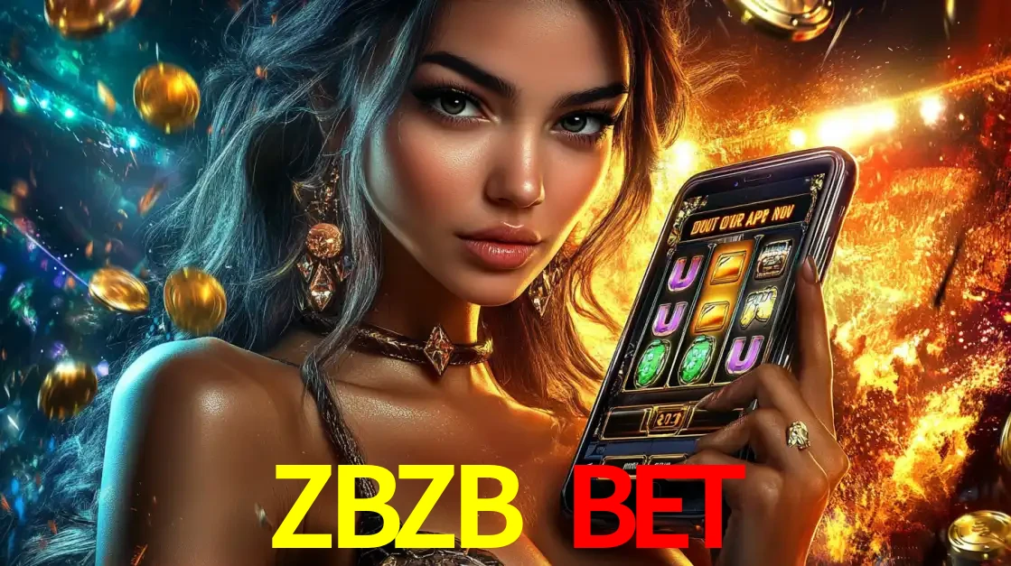 Mulher elegante mostrando um jogo de caça-níqueis em seu smartphone, destacando a experiência de cassino móvel oferecida pelo aplicativo ZBZB BET.